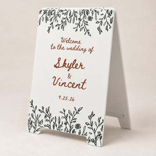 Wedding Directional Sign A Frame, This Way Sign, Reception Table Sign, Custom Wedding Arrow Sign, Sandwich Board Sign
