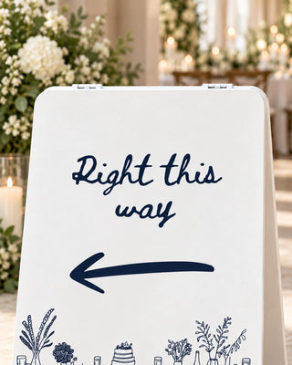 Wedding Welcome Sign A Frame, Botanical Wedding Sign, Custom Sandwich Board Sign, Personalized Wedding Name Sign, Floral