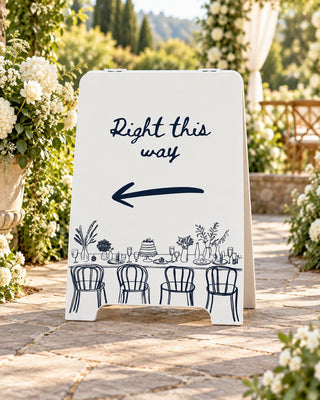 Wedding Welcome Sign A Frame, Botanical Wedding Sign, Custom Sandwich Board Sign, Personalized Wedding Name Sign, Floral