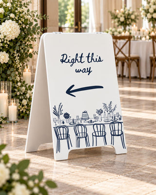 Wedding Welcome Sign A Frame, Botanical Wedding Sign, Custom Sandwich Board Sign, Personalized Wedding Name Sign, Floral