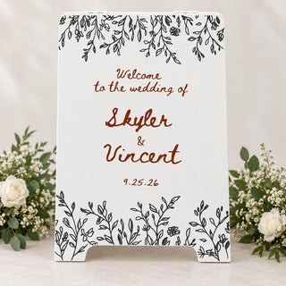 Wedding Directional Sign A Frame, This Way Sign, Reception Table Sign, Custom Wedding Arrow Sign, Sandwich Board Sign