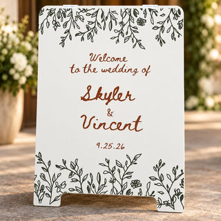 Wedding Directional Sign A Frame, This Way Sign, Reception Table Sign, Custom Wedding Arrow Sign, Sandwich Board Sign