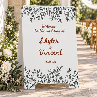 Wedding Directional Sign A Frame, This Way Sign, Reception Table Sign, Custom Wedding Arrow Sign, Sandwich Board Sign
