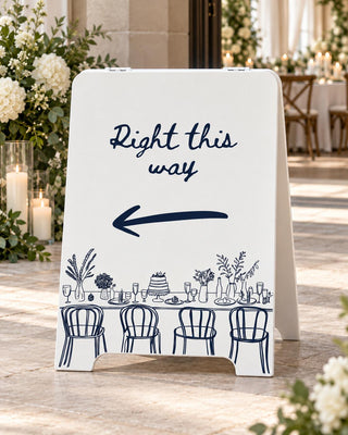 Wedding Welcome Sign A Frame, Botanical Wedding Sign, Custom Sandwich Board Sign, Personalized Wedding Name Sign, Floral
