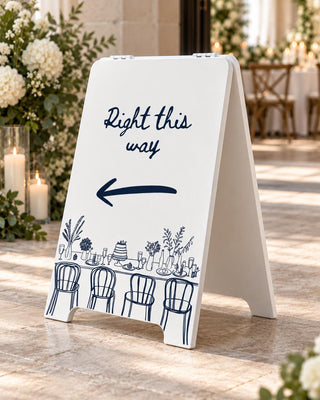Wedding Welcome Sign A Frame, Botanical Wedding Sign, Custom Sandwich Board Sign, Personalized Wedding Name Sign, Floral