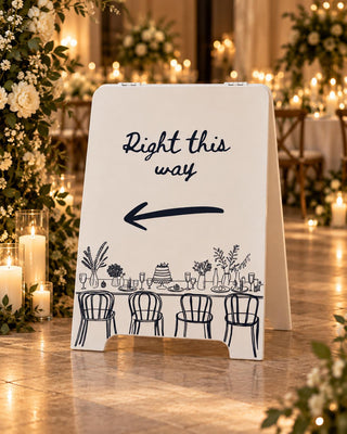 Wedding Welcome Sign A Frame, Botanical Wedding Sign, Custom Sandwich Board Sign, Personalized Wedding Name Sign, Floral