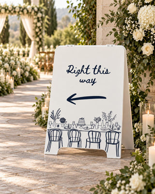 Wedding Welcome Sign A Frame, Botanical Wedding Sign, Custom Sandwich Board Sign, Personalized Wedding Name Sign, Floral
