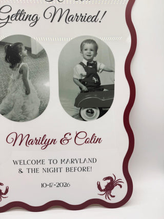 These Kids Are Getting Married Photo Wedding Welcome Sign, Wavy Acrylic