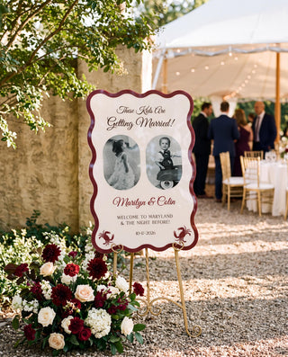 These Kids Are Getting Married Photo Wedding Welcome Sign, Wavy Acrylic