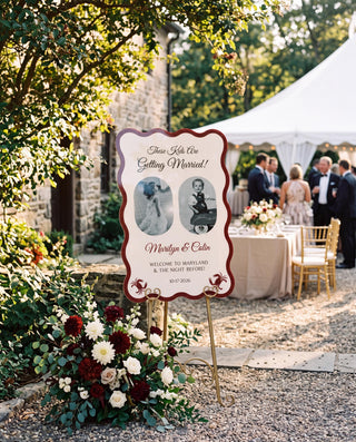 These Kids Are Getting Married Photo Wedding Welcome Sign, Wavy Acrylic