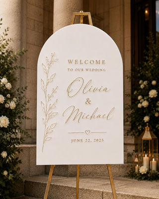 Arch Seating Chart, Slate Wedding Display | Acrylic | Customizable Guest List, 3D Elements